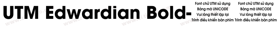 UTM Edwardian Bold字体转换